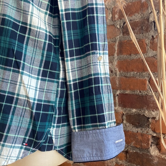 NWT Tommy Hilfiger Green Plaid Tunic - Picture 4 of 7